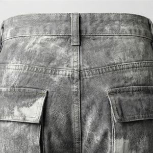 Pantalones Vaqueros de Color Personalizado con Múltiples Bolsillos para Mujer, Pantalones Cargo de Mezclilla de Largo Completo, Cintura Alta, Estilo Casual, Ropa de Calle para Mujer - Product Image 5