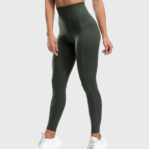 Derniers vêtements de fitness pour femmes, ensemble de yoga sans couture couleur anthracite avec soutien-gorge de sport et leggings taille moyenne - Product Image 2