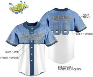 Personnalisable Softball Baseball Jersey Respirant Sportswear Personnalisé Équipe Nom Numéro Logo Sublimation Impression Plus La Taille - Product Image 2