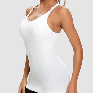 Camiseta sin mangas ajustada con diseño para damas, venta al por mayor, camisetas sin mangas de entrenamiento para mujeres, Fitness, Yoga, correr y ropa deportiva, uso de entrenamiento - Product Image 2