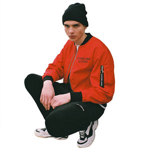 Veste universitaire en polyester de qualité supérieure OEM coupe-vent d'automne avec support, fermeture à glissière complète, tissu satiné mince et épais à l'aspect personnalisé - Product Image 5