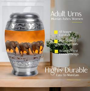 Éléphant adulte urnes pour cendres humaines pour maman crémation adulte frêne femmes urne grand mâle adulte taille personnalisée fournitures funéraires urne - Product Image 4