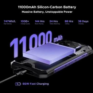 DOOGEE S300 Plus โทรศัพท์มือถือทนทาน รองรับ 5G LTE มาตรฐาน IP69K ชิปประมวลผล Octa Core รองรับ GSM หน่วยความจำ 12GB ความจุ 1TB หน้าจอ AMOLED 6.8 นิ้ว 120Hz ระบบปฏิบัติการ Android 15 พร้อมกล้องถ่ายภาพความร้อน - Product Image 6