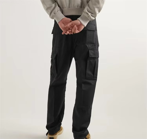 Logo personnalisé Pantalon cargo multi-poches de haute qualité Pantalons de sport solides pour hommes Pantalons d'entraînement Pantalons pour hommes lavés - Product Image 5