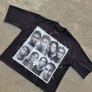 T-shirt surdimensionné vintage en coton épais avec graphique personnalisé vêtements pour hommes en sérigraphie - Product Image 3