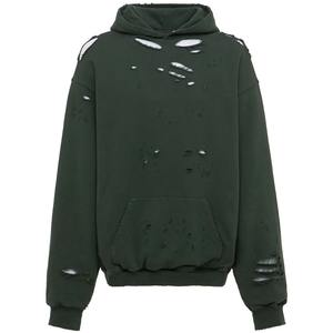 เสื้อฮู้ดดี้ผู้ชายแบรนด์ส่วนตัว MOQ ต่ำ ผ้าฝ้าย 100% สไตล์ดิสเทรส ขายดีช่วงฤดูหนาว ผลิตในปากีสถาน - Product Image 1