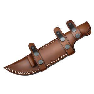 Étui à couteau en cuir d'extérieur de qualité supérieure en cuir de vache pour les couteaux à lame fixe Housse de couteau durable avec logo personnalisé - Product Image 1