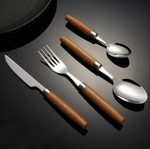 Ensemble de couverts en métal d'apparence unique et élégante vaisselle de table ensemble de couverts pour événement de mariage couteau à dîner cuillère fourchette décor de restaurant à la maison - Product Image 6