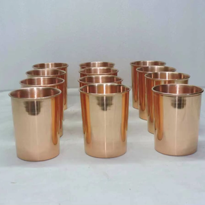 Instant Traders Moscow Mule Mint Julep Cup 100% Cuivre Verre Plain avec Couvercle en Métal et Premium pour Boire - Product Image 1