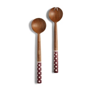 Premium Quality <b>Salad</b> Serving Spoon Fork Marble Texture Resin Handle Server for Home and Hotel Kitchen <b>Salad</b> <b>Tools</b> - Product Image 4