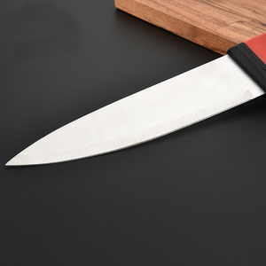 มีดสำหรับเชฟในครัวสำหรับตัดผลไม้ที่มีด้ามจับสีแดงสีดำ - Product Image 5