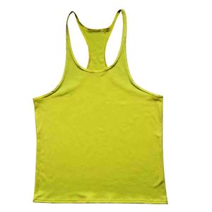 <b>Red</b> <b>Men's</b> Tank <b>Top</b> Racerback Cotton Blend Gym Workout Singlet Custom Logo O-Neck Sports Vest - Product Image 4