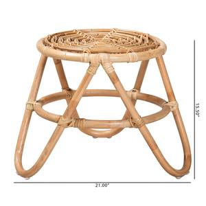 Taburete redondo minimalista moderno de ratán, muebles versátiles para sala de estar o comedor como mesa auxiliar o asiento adicional - Product Image 3