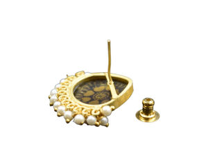 Premium Quality Gold-plated <b>Stone</b> Hand-<b>painting</b> Stud Earring Fashionable Jewelry for Girls and Women at Wholesale Price - Product Image 3