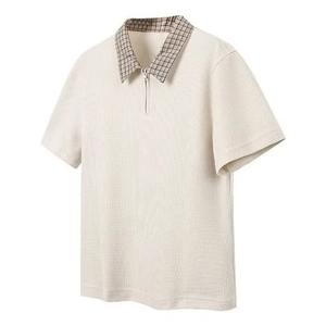 เสื้อโปโลลำลองสำหรับผู้ชายเสื้อกอล์ฟเสื้อโปโลแขนสั้นพิมพ์ลายกราฟิกเรขาคณิตแบบย้อนกลับสำหรับกีฬากลางแจ้ง - Product Image 1