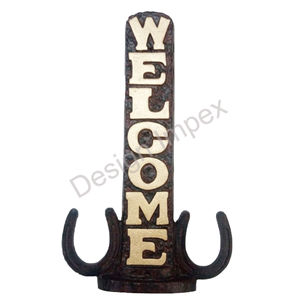 Ganchos y rieles decorativos de bienvenida, ganchos de puerta de diseño de bota con estilo ecuestre fundido y soporte para llaves, gancho multifuncional, gran oferta - Product Image 6