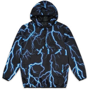 Veste coupe-vent à capuche avec logo personnalisé pour hommes Veste de haute qualité imperméable pour l'hiver aux couleurs contrastées Veste à glissière complète pour hommes - Product Image 6