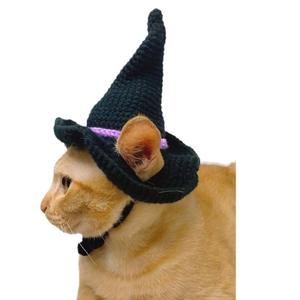 Chapeaux de sorcière en crochet faits main pour animaux de compagnie - Vente en gros et très demandés - Idéal pour Halloween, costumes de fêtes, accessoires photo et usage quotidien pour chats et chiens - Product Image 5