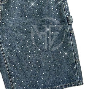 Casual Summer Street Clothing <b>Short</b> Straight Shape Five Pocket Layout Lightweight Fabric Everyday Wear <b>Jeans</b> <b>Shorts</b> - Product Image 2
