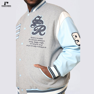 2025 Vestes universitaires personnalisées de haute qualité corps en laine avec manches en cuir col à capuche prix unitaire unique du fabricant - Product Image 2