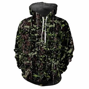 Sweat à capuche imprimé camouflage de dernière génération, ton noir, vêtements de chasse, streetwear, prix de gros, logo personnalisé, polyester/coton, unisexe - Product Image 6