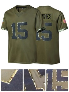 เสื้อถักผ้าแจ็คการ์ดแบบอเมริกันเสื้อเจอร์ซีย์ฟุตบอลชุดอเมริกันฟุตบอลออกแบบได้ตามต้องการ - Product Image 2