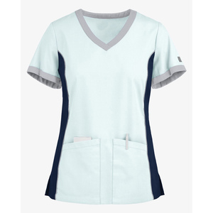 Uniformes de gommage pour femmes-Ensemble de gommage en tissu doux-Pantalon cargo à taille élastique-Infirmière-Clinique-Hôpital-Laboratoire-Vente en gros - Product Image 2