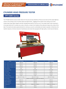 TPT1600L Zylinderkopf- und Motorblock-Druckprüfgerät zur Überprüfung des Motordrucks für Motorüberholungsausrüstung - Product Image 6