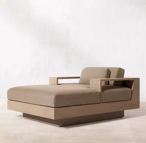 Lit de repos de jardin en aluminium pour l'extérieur, personnalisable, avec tissu imperméable, chaise longue de plage, chaise longue de soleil - Product Image 3