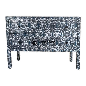 Refined Bone Inlay Chest of Drawers Stylish <b>Furniture</b> for Home Offices Bedrooms or <b>Living</b> Areas by Tradebyd - Product Image 5