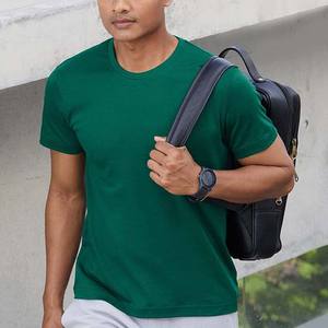 Camisetas de Cuello Redondo para Hombre, de Alta Calidad, Color Sólido, Personalizadas, Disponibles en Todas las Tallas, Servicio OEM, Diseño Verde - Product Image 3