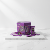 Boîte hexagonale violette la plus vendue pour miel végétal pur, emballage personnalisé en carton pour miel VIP à base de plantes