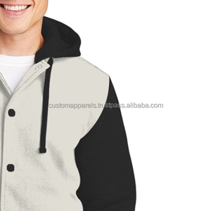 Veste de baseball vintage en coton brodé, col montant rétro, pour homme - Product Image 4