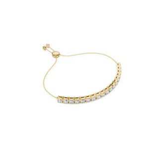 Minimalist Round Moissanite <b>Adjustable</b> <b>Bracelet</b> 925 Sterling Silver Dainty Jewelry - Product Image 2