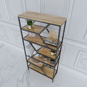 Style industriel, gain de place, K Trang Tr SFKS013 avec structure en fer, bois et caoutchouc - Product Image 3
