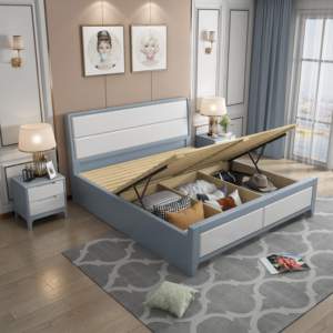 High Quality Wooden Bedroom <b>Beds</b> Bedside Storage Scandinavian Natural Solid Wood <b>Platform</b> <b>Bed</b>, Simple & Elegant Design - Product Image 6