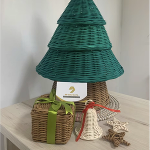 Ensemble d'ornements de Noël en rotin en osier de style nordique pour un décor de vacances minimaliste | Approvisionnement en gros au Vietnam - Product Image 1