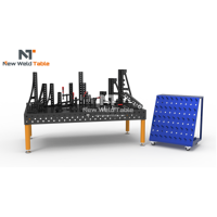Système de table de soudage 3D en fonte HT300 usiné sur mesure par CNC et dispositifs de fixation pour soudage robotisé, outils de serrage modulaires et accessoires