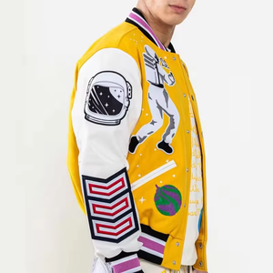 Veste de baseball de qualité supérieure, streetwear, polyester, manches longues, vestes universitaires, vêtements de sport, prix d'usine, veste de baseball pas chère pour hommes - Product Image 5