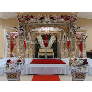Mariage indien du Sud or blanc Bollywood Mandap Maharani mariage indien Bollywood Mandap or blanc Jodha Akbar mariage Mandap - Product Image 1