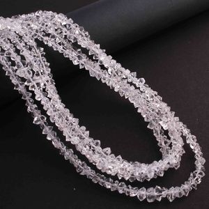 ลูกปัดเฮอร์คิเมอร์ธรรมชาติลูกปัดรูปทรงก้อนเล็กๆสีขาว4-5มม. ลูกปัดอัญมณีหยาบสำหรับทำเครื่องประดับ - Product Image 4