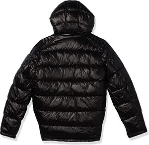 Men's Customized Waterproof Canvas Puffer Jacket High Street Best Looking Mid-<b>Weight</b> Removable Hood <b>Stand</b> Collar Loose Fit OEM - Product Image 6