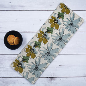 Vente en gros d'essuie-mains en lin à imprimé floral de luxe Accessoires de nettoyage de cuisine multi-usages écologiques Conception d'impression personnalisée - Product Image 3