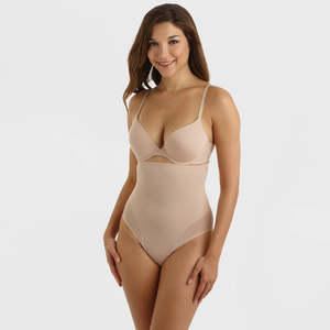 Miracle Brands SlimShaper - Tanga Moldeadora de Cintura Alta para Mujer, Color Beige Cálido, con Tela Jersey Sin Costuras, Talla XS - Product Image 1