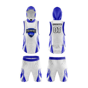 Personalizado con capucha sin mangas de compresión Nuevo diseño Bandera Usar uniformes 7v7 Liga Sin mangas Sublimación 7v7 uniformes - Product Image 1