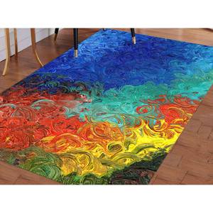 Alfombra con Diseño Abstracto Colorido: Alfombra Decorativa de Arte Moderno, Alfombra Impresa, Alfombra Delgada No Tejida - Product Image 2