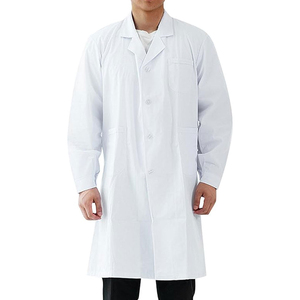 Bata de laboratorio médico de algodón/poliéster de alta calidad para hombres, detección de agujas, uso hospitalario, precio al por mayor, logotipo de Color personalizado - Product Image 3