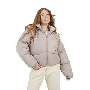 Chaqueta de Invierno Acolchada para Mujer, Personalizada, de Punto, Transpirable, con Capucha y Cuello Desmontable, Fabricada en Pakistán, Precios de Fábrica OEM - Product Image 1