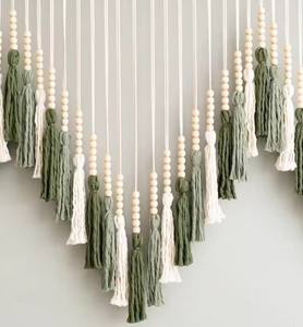 Tapiz Decorativo de Pared con Diseño Geométrico Tejido, Macramé, Decoración de Pared para el Hogar, Sala de Estar, Estilo Moderno - Product Image 2