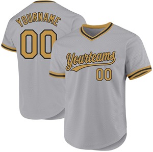 Maillot de baseball rétro personnalisé - 100% polyester respirant, imprimé par transfert thermique, motif 3D, col en V, unisexe, adulte, nom/nombre - Product Image 4